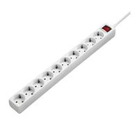 Hama Multiprise 00137234 – 10 prises, 3 m, 3500 W, 230 V, blanche, interrupteur 2 pôles