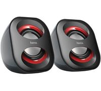 Hama - 00173131 - Sonic Mobil 183 2.0 PC Haut-Parleurs 3w, Noir/Rouge