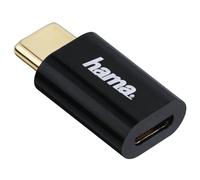 Hama 00178399 changeur de genre de câble Micro USB USB-C Noir