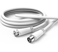 Hama 00179256 Câble coaxial 5 m type F coaxial blanc (00179256)