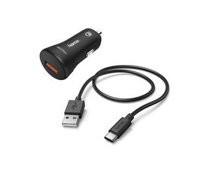 Hama 00183231 chargeur d'appareils mobiles Smartphone Noir Allume-cigare Charge rapide Auto