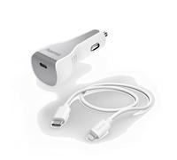 Hama 00183317 chargeur d'appareils mobiles Smartphone, Tablette Blanc Allume-cigare Charge rapide Auto