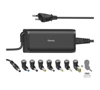 Hama 90W Chargeur Rapide Universel pour PC Portable 15-19V - [8 Adaptateurs] [Protection Contre la surchauffe & sur-tensions] Noir