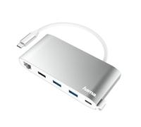 Hama 00200111 hub & concentrateur USB 3.2 Gen 1 (3.1 Gen 1) Type-C 5000 Mbit/s Argent, Blanc