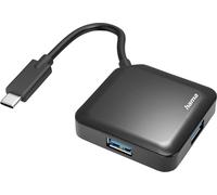 Hama 00200112 Hub USB 4 ports USB-A USB 3.2 Gen1 5 GBit/s avec fiche mâle USB-C noir