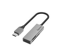 Hama Lecteur de cartes Ultra-rapide USB-A & USB-C SD/MicroSD Aluminium Gris - Garantie 30 ans