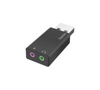 Hama 00200323 changeur de genre de câble USB 2x3.5 mm Noir