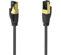Hama 00200694 RJ45 Câble réseau, câble patch CAT 8 S/FTP 5 m noir contacts dorés 1 pc(s)