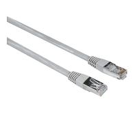 Hama 00200916 Câble réseau RJ45, câble patch CAT 5e F/UTP 3 m Gris Gaine PVC, paires torsadées 1 pc