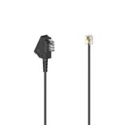 Hama 00201107 Câble téléphonique 6 m Noir