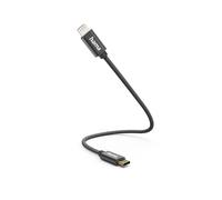 Hama Câble USB‑C vers Lightning Certifié MFi 0,2 m Nylon Noir