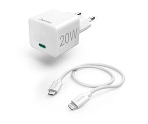 Hama 00201620 chargeur d'appareils mobiles Smartphone, Tablette Blanc Secteur Charge rapide Intérieure