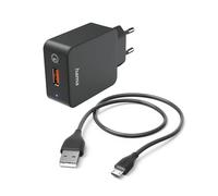 Hama 00201621 chargeur d'appareils mobiles Smartphone, Tablette Noir Secteur Charge rapide Intérieure