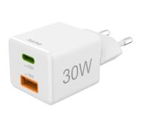 Hama Chargeur rapide 30W – PD + QC 3.0, 2 ports, recharge optimisée – Blanc
