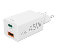 Hama 00201993 Chargeur USB 45 W 1x USB-A, 1x USB-C® Power Delivery blanc intérieure USB Power Delivery (USB-PD)