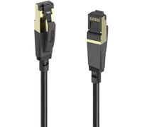 Hama 00202001 RJ45 Câble réseau, câble patch CAT 8 S/FTP 1.5 m noir gaine de câble en matériau recyclé 1 pc(s)