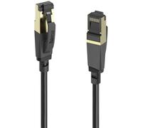 Hama 00202003 RJ45 Câble réseau, câble patch CAT 8 S/FTP 5 m noir gaine de câble en matériau recyclé 1 pc(s)