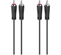 Hama 00205093 Rca Audio / Phono Câble Noir 5m 2x Rca Brancher À Prise