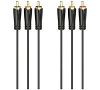 Hama 00205150 Câble AV RCA Noir 3x RCA Vers 3x RCA 1,5 M