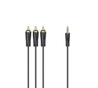 Hama 00205154 Câble audio 1,5 m 3.5mm 3 x RCA Noir