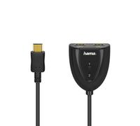 Hama 00205161 Connecteur 1 : HDMI Type A (standard), Sexe du connecteur 1 : Mâle, Connecteur 2 : 2 x HDMI Type A (standard), Sexe du connecteur 2 : Femelle, Revêtement des contacts de la fiche : Or, C