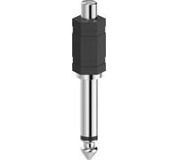 Hama 00205188 Cinch-RCA / Jack audio Adaptateur [1x Cinch-RCA femelle - 1x Jack mâle 6.35 mm] noir
