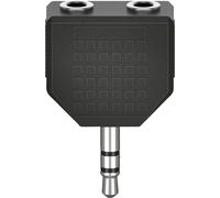 Hama 00205191 Jack audio Adaptateur [2x Jack femelle 3.5 mm - 1x Jack mâle 3.5 mm] noir