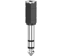 Hama 00205194 Jack audio Adaptateur [1x Jack femelle 3.5 mm - 1x Jack mâle 6.35 mm] noir