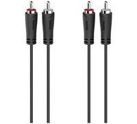 Hama 00205257 Câble Audio RCA 2x Prise RCA À 2x Prise RCA 1,5 M Noir
