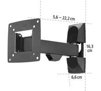 Hama 00220820 Support TV mural noir pour téléviseur 66 cm