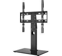 Hama Support TV sur Pied Pivotant 60° Réglable en Hauteur Garantie 10ans (Socle pour TV 32 à 55 Pouces, Pied TV Stable, Base en Verre trempé, Cache Cables, jusqu'à 30kg, VESA jusqu'à 400 x 400) Noir