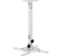 Hama 00220880 Support plafond pour projecteur réglable en hauteur, mobile, inclinable Distance sol/plafond (max.): 635 mm blanc