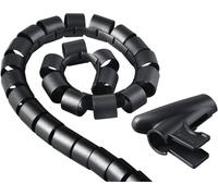 Hama 00220997 Flexibler Spiral-Kabelschlauch, universal, 30 mm, 1,5 m, Schwarz noir 1 pc(s)