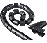 Hama 00220997 Flexibler Spiral-Kabelschlauch, universal, 30 mm, 1,5 m, Schwarz noir 1 pc(s)