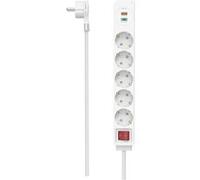 Hama 00223186 multiprise 1,4 m 5 sortie(s) CA Intérieure Blanc G