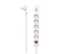 Hama multiprise 00223186 avec Schalter Schutzkontakt Blanc 1 pc(s)