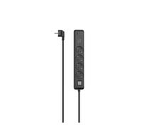 Hama 00223189 multiprise 1,4 m 4 sortie(s) CA Intérieure Noir, Gris
