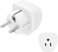 Hama 00223458 Adaptateur de fiche secteur type E/F hybride type B blanc