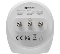 Hama 00223481 Adaptateur de prise secteur type L (IT) type C (prise européenne) + type F blanc