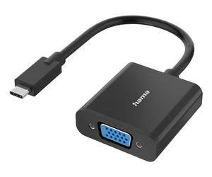 Hama 00300088 câble vidéo et adaptateur USB Type-C VGA (D-Sub) Noir