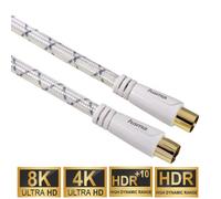 Hama 1,5m Câble D'Antenne 120db Câble Coaxial 8K 4K HD TV LED LCD Oled