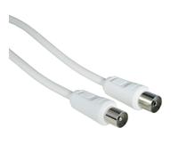 Hama 1,5m Câble D'Antenne Blanc Câble Coaxial pour HD TV LED LCD Dvb-C