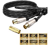 Hama 10m Câble D'Antenne 120db Câble Coaxial 8K 4K HD TV LED LCD