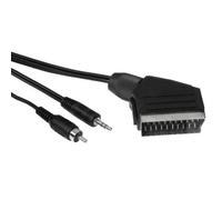 Hama 10M Cinch + Klinke À Scart Pour PC Notebook À TV Adaptateur-Câble Composite