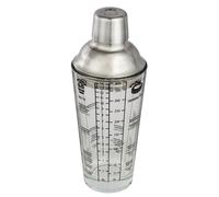 Hama 111550 Shaker à cocktail 0,4 l verre, acier inoxydable