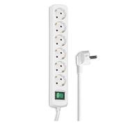 Hama - 121915 - Bloc multiprises, 6 prises, avec interrupteur, 3m, Blanc