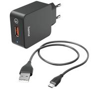 Hama Chargeur USB 19,5 W – 1x USB-A, 1x Micro-USB – Noir d'intérieur