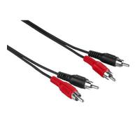 Hama 2,5m Câble Rca Audio Câble de Raccordement 2x Rca Stéréo Rca Hifi Cinch