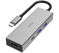 Hama 200107 Hub USB-C 4 Ports Gris USB 3.2 Gen 2 Multiport Splitter