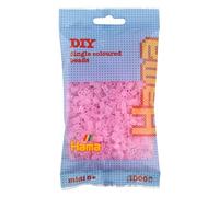 Hama - 207-72 - Loisirs Créatifs - Sachet 1000 Perles à Repasser - Taille Midi - Rose Transparent